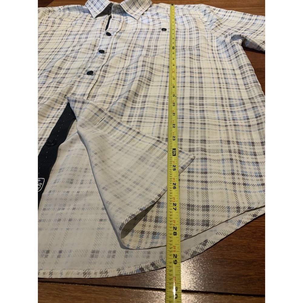 Nat Nast Men's Silk Shirt Plaid Size Large Short Sleeve American Fit FAST SHIP - Picture 7 of 8